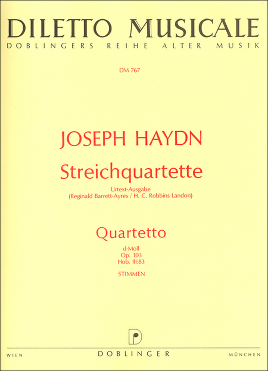 Streichquartett B-Dur op. 103