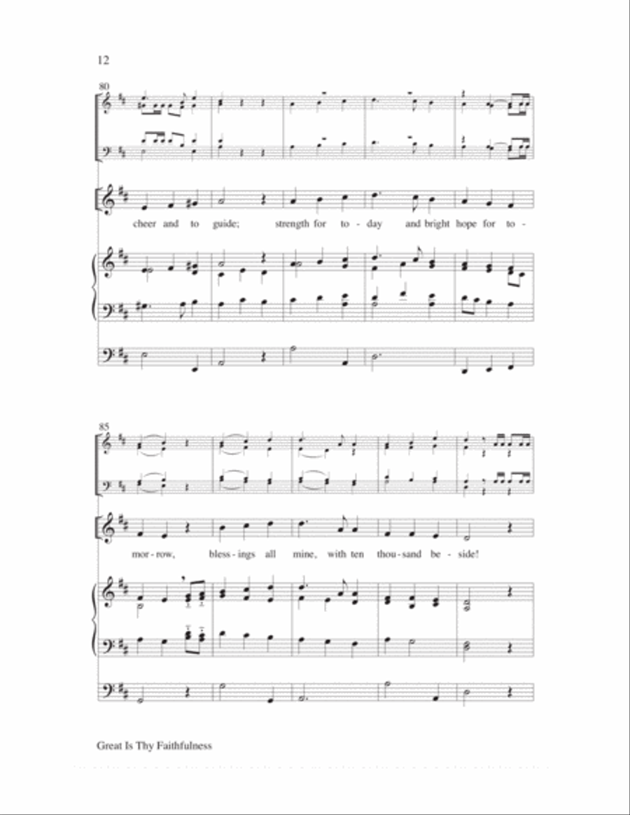Great is Thy Faithfulness Choir scores gallery preview page 12