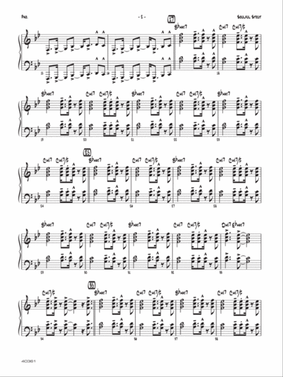 Soulful Strut: Piano Accompaniment Jazz Ensemble scores gallery preview page 2