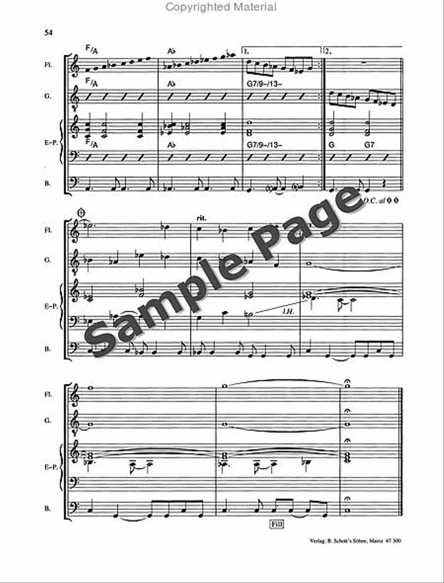 Keyboard On Stage Piano/cassette Piano scores gallery preview page 55