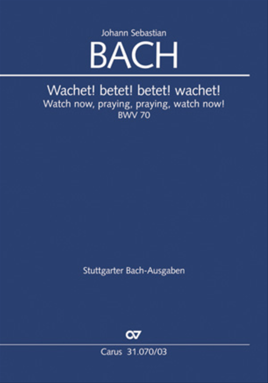 Watch now, praying, praying, watch now (Wachet! betet! betet! wachet!) 4-Part scores gallery preview page 1
