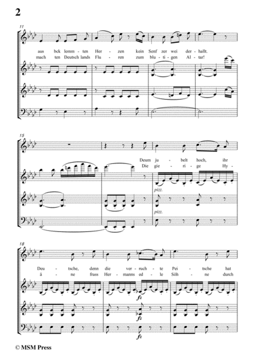 Schubert-Auf den Sieg der Deutschen,in A flat Major,for Voice,2 Violins&Cello image number null
