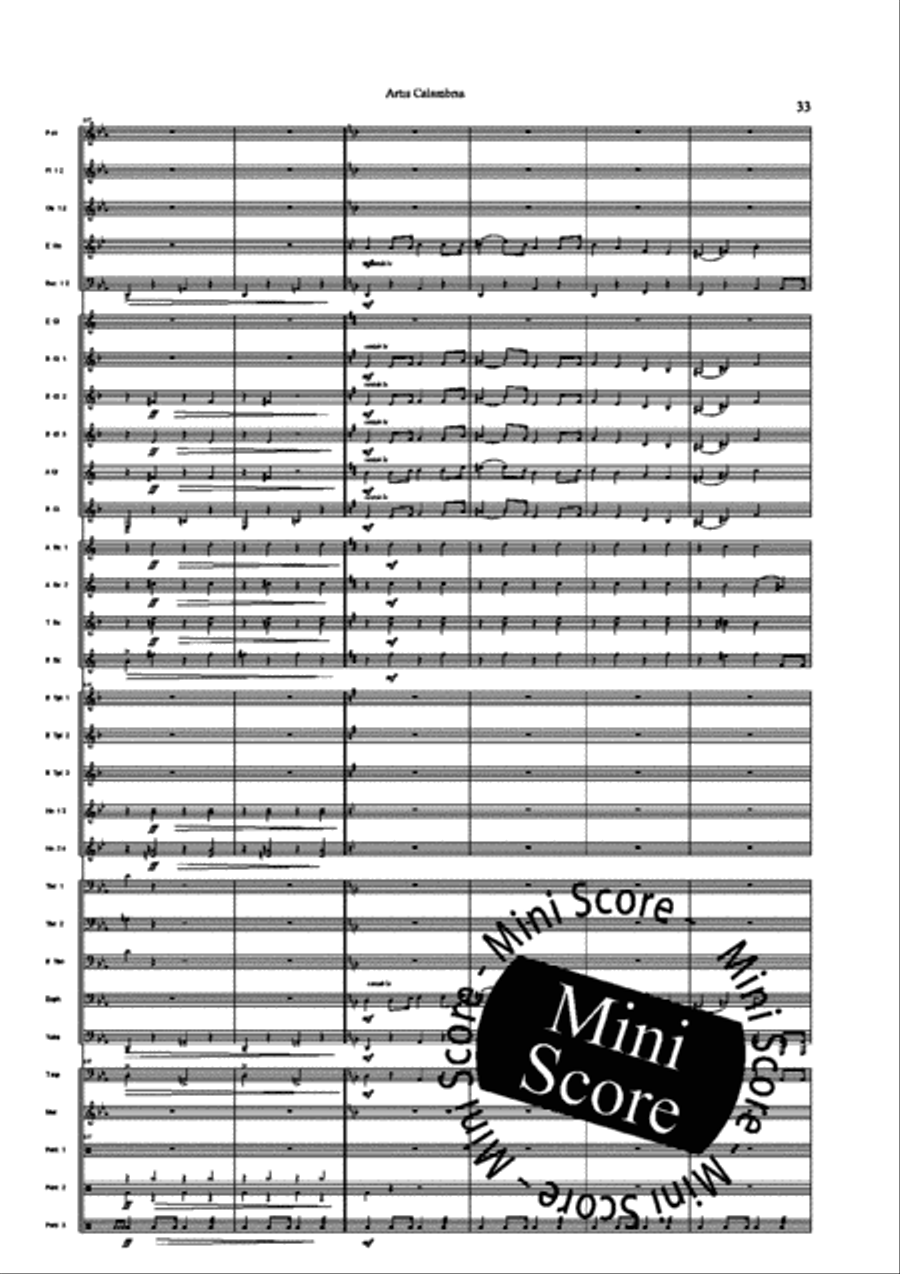 Artis Calambria Artis Calambria Concert Band scores gallery preview page 35