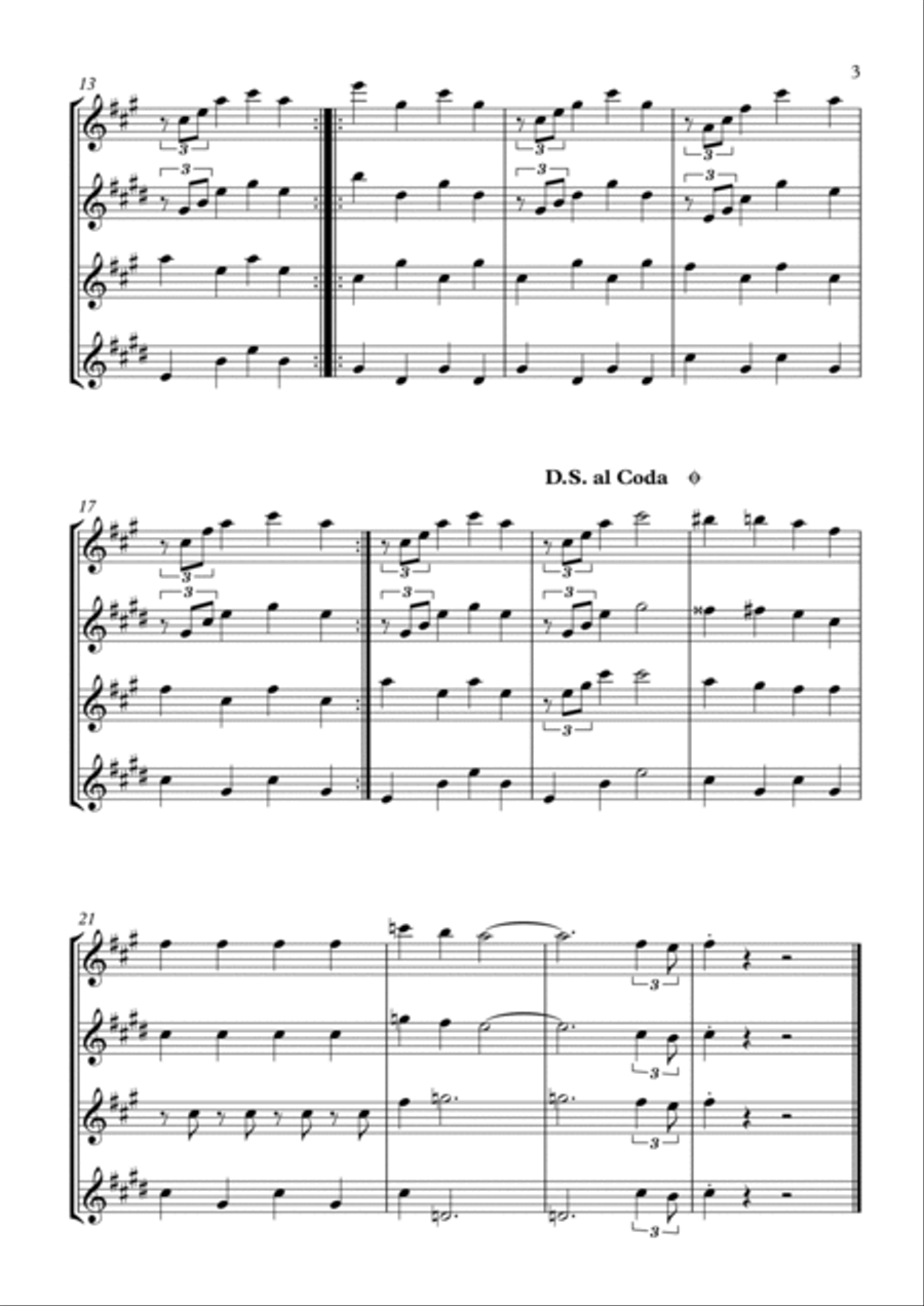 The Last Of Us Saxophone Quartet scores gallery preview page 3