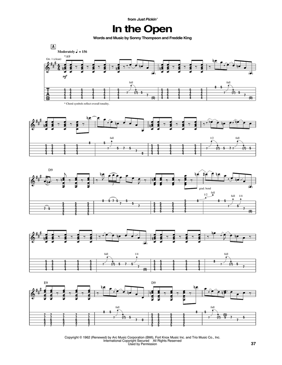 In The Open Acoustic Guitar scores gallery preview page 1