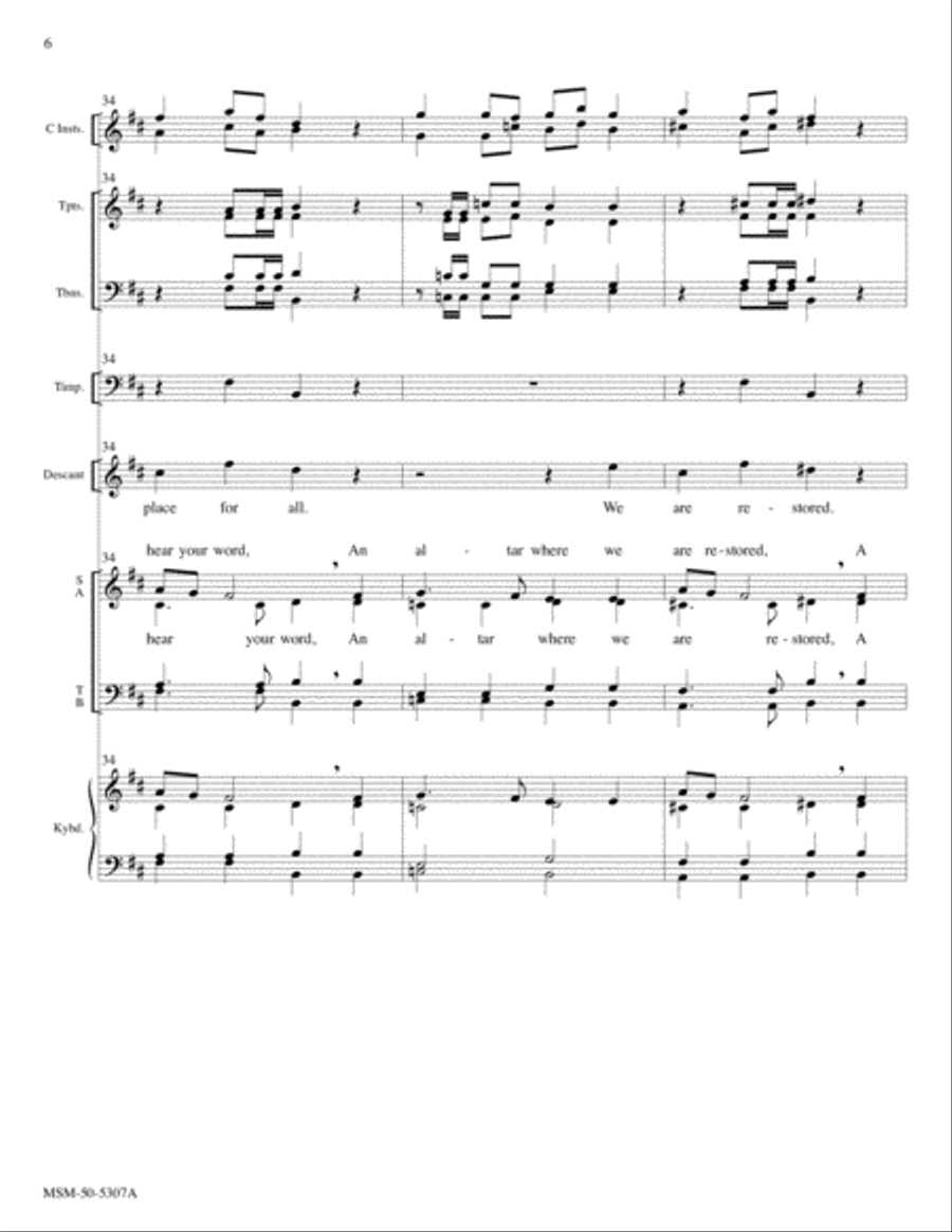God's Dwelling Place Choir scores gallery preview page 6