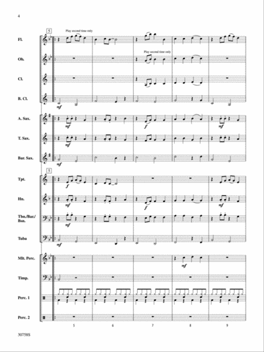 (What a) Wonderful World Concert Band scores gallery preview page 3