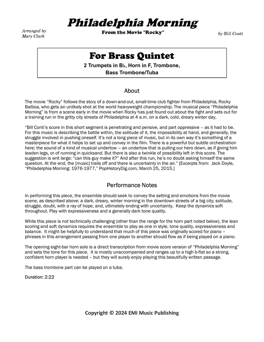 Philadelphia Morning Brass Quintet scores gallery preview page 2