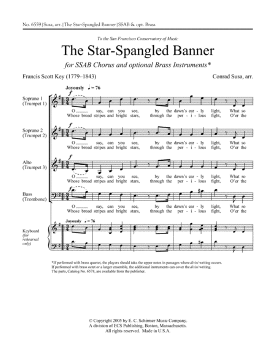 The Star-Spangled Banner The Star-Spangled Banner Choir scores gallery preview page 2
