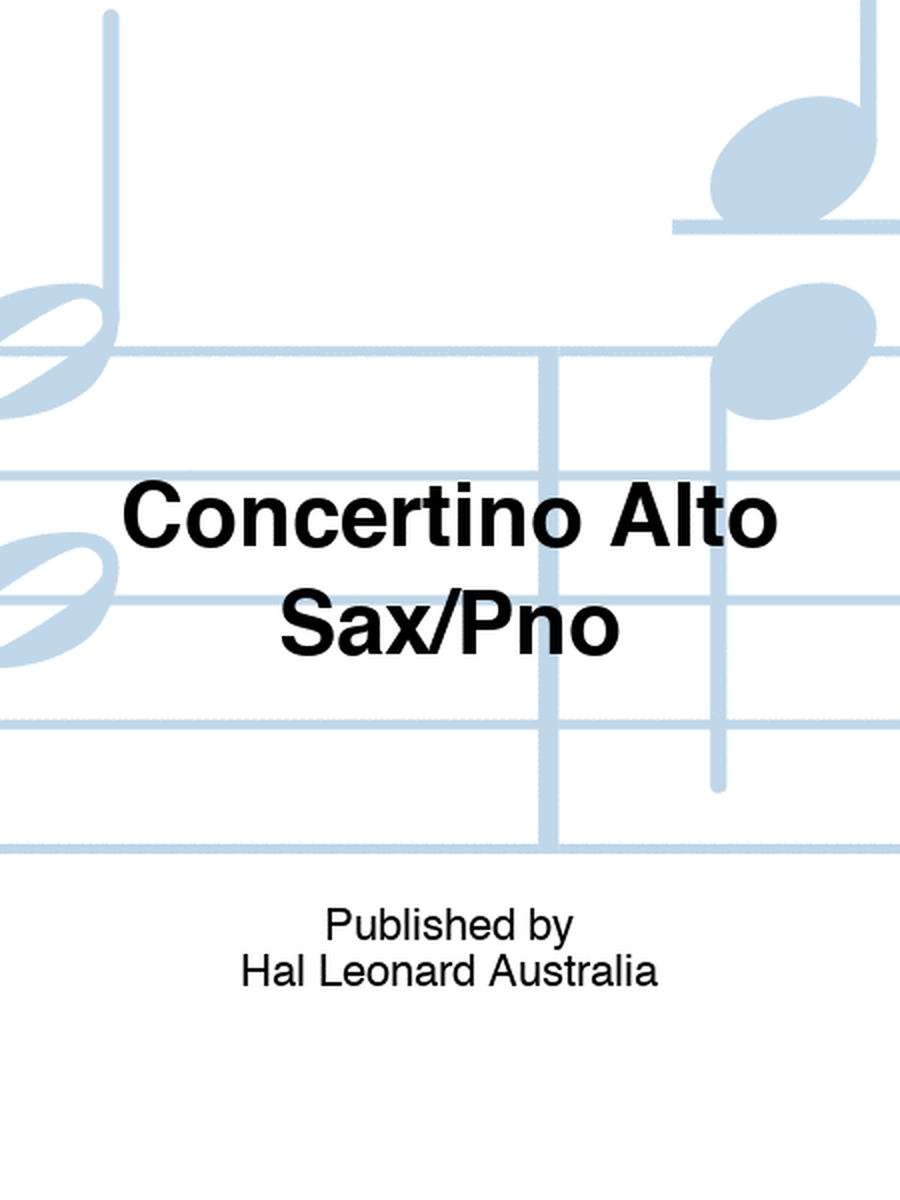 Concertino Alto Sax/Pno