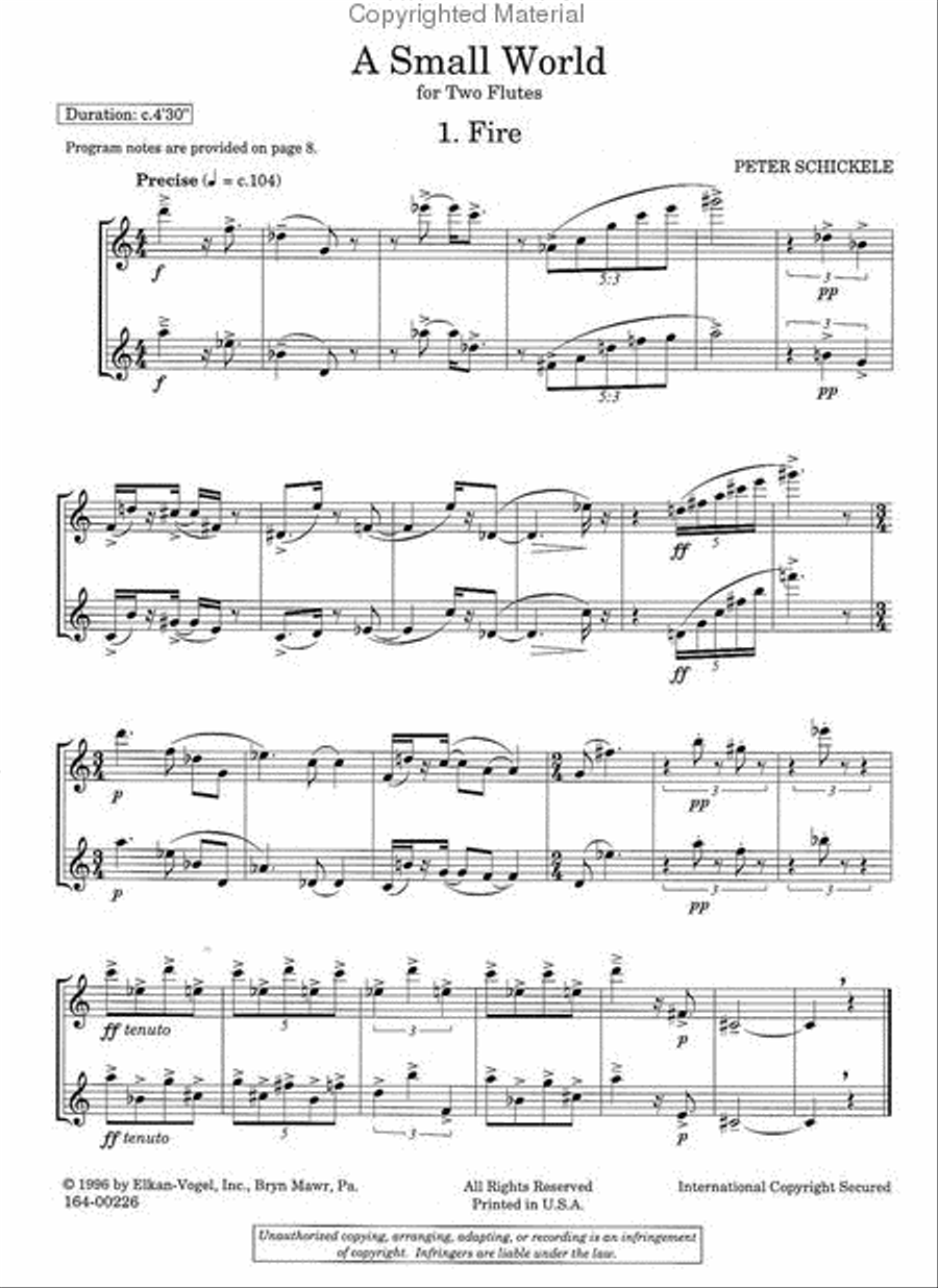 A Small World A Small World Flute Duet scores gallery preview page 2