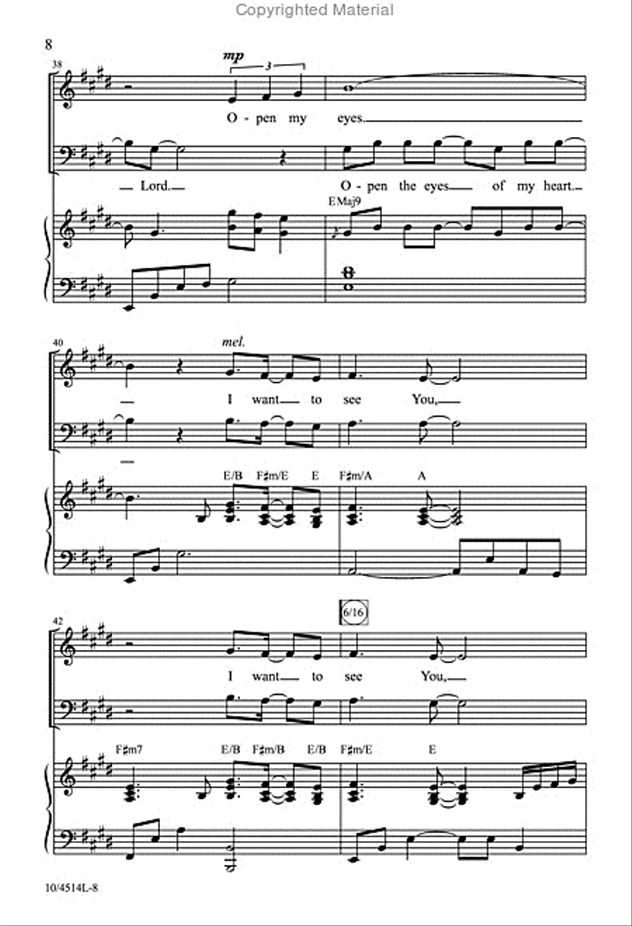 Open the Eyes of My Heart with Be Thou My Vision 2-Part scores gallery preview page 8