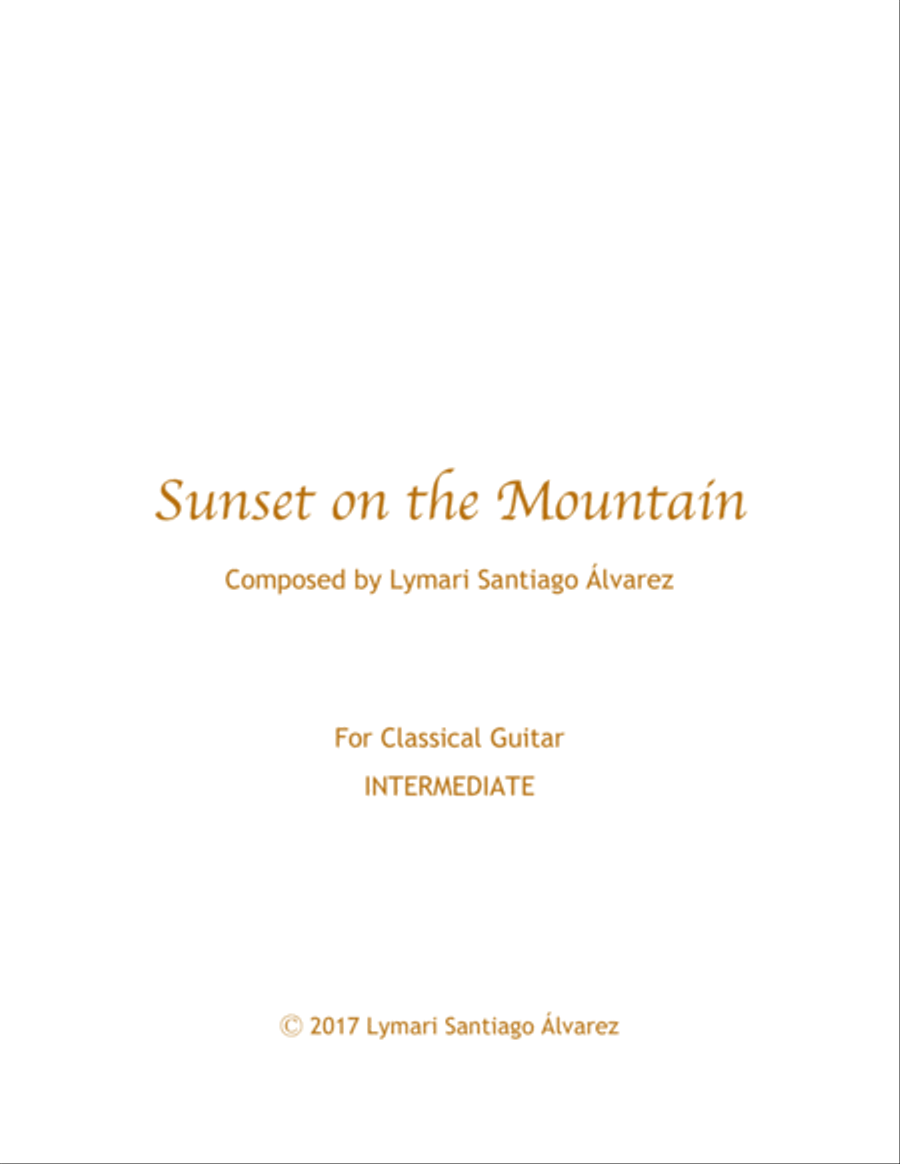 Sunset on the Mountain Guitar Solo scores gallery preview page 1