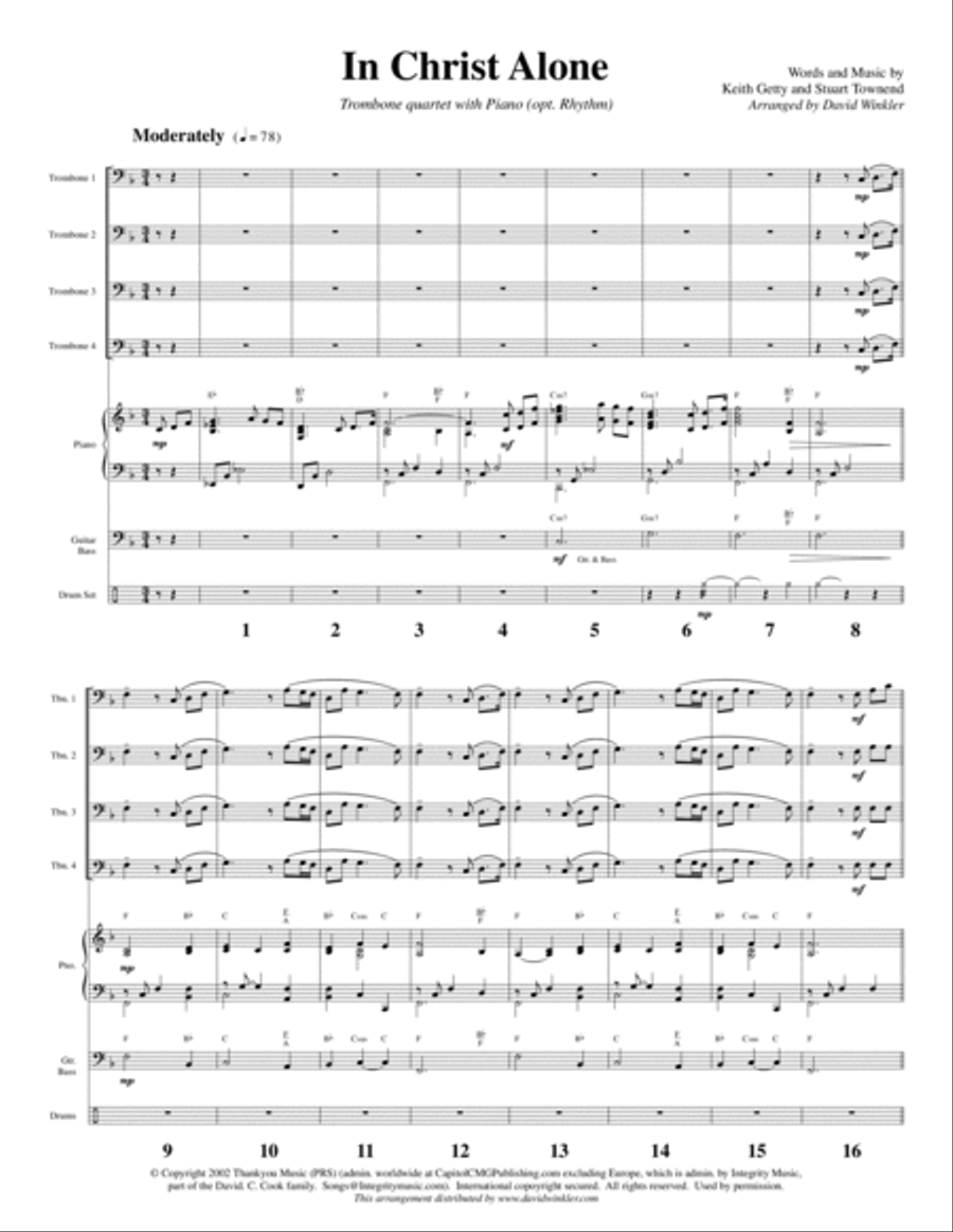In Christ Alone Trombone Solo scores gallery preview page 3