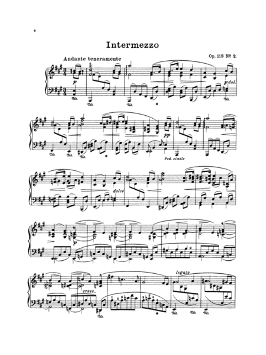 Brahms: Intermezzi, Ballade, Romance, Op. 118 Piano Solo scores gallery preview page 1