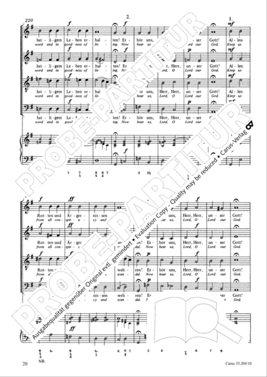 Lord of all, be merciful (Die alte Litanei 1) 4-Part scores gallery preview page 21