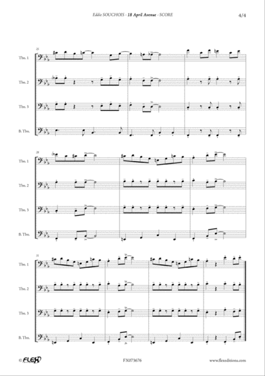18 April Avenue Trombone Quartet scores gallery preview page 4