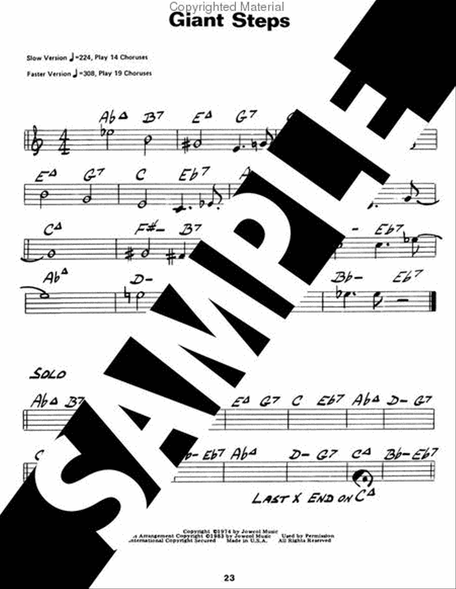 Volume 28 - John Coltrane Tenor Saxophone scores gallery preview page 4