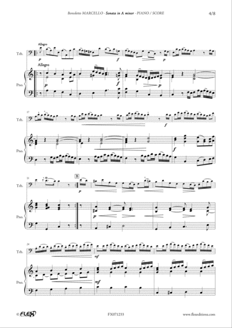 Sonata in A minor Piano scores gallery preview page 4
