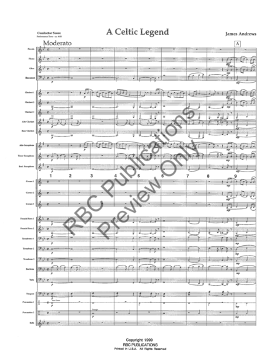Celtic Legend (Score) Concert Band scores gallery preview page 4