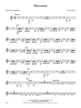 Manzanita: B-flat Bass Clarinet