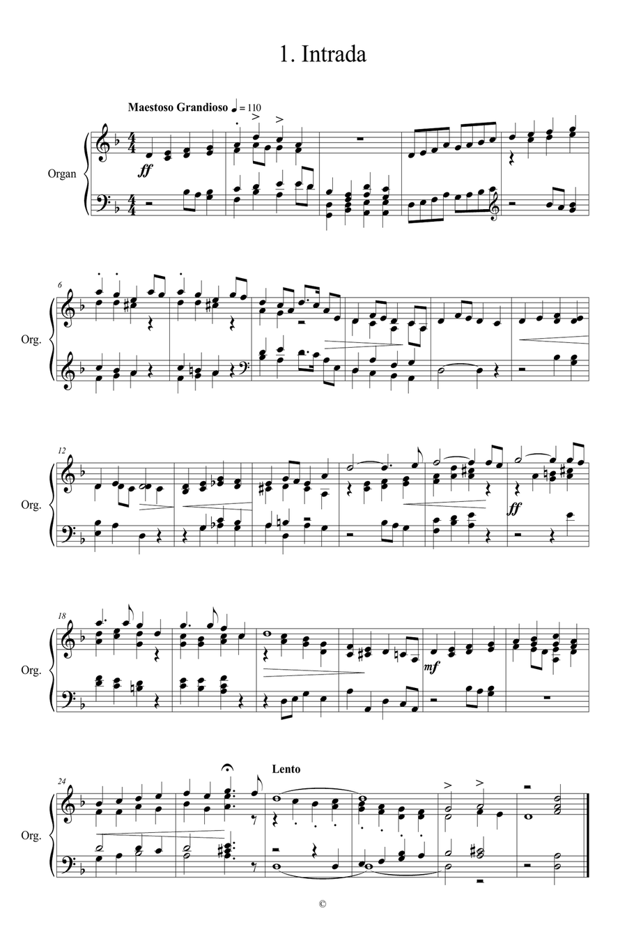 Six Miniatures for Manuals set 4 Organ Solo scores gallery preview page 3