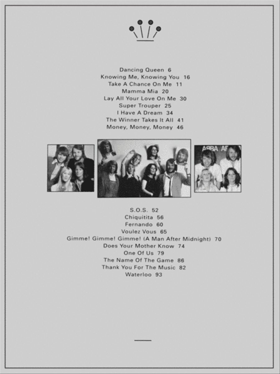ABBA Gold Piano, Vocal, Guitar scores gallery preview page 2