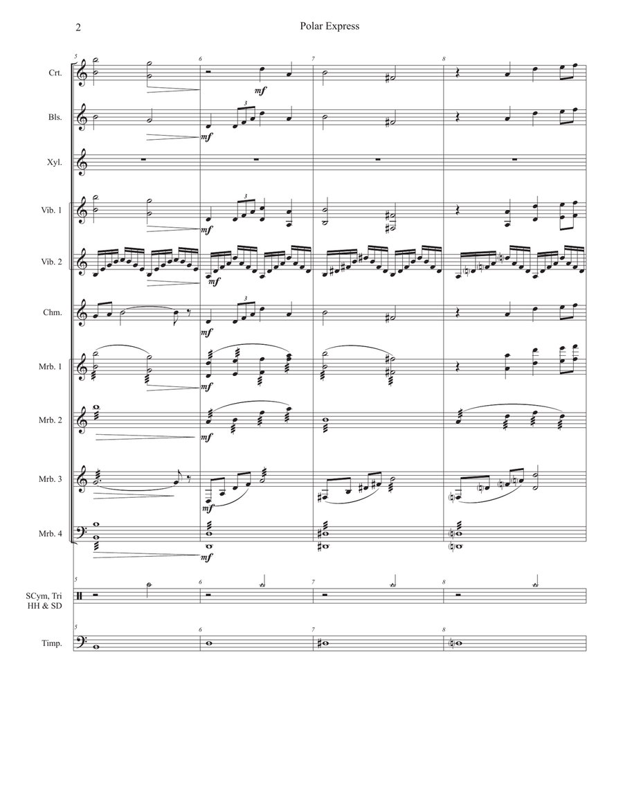 The Polar Express Percussion Ensemble scores gallery preview page 3