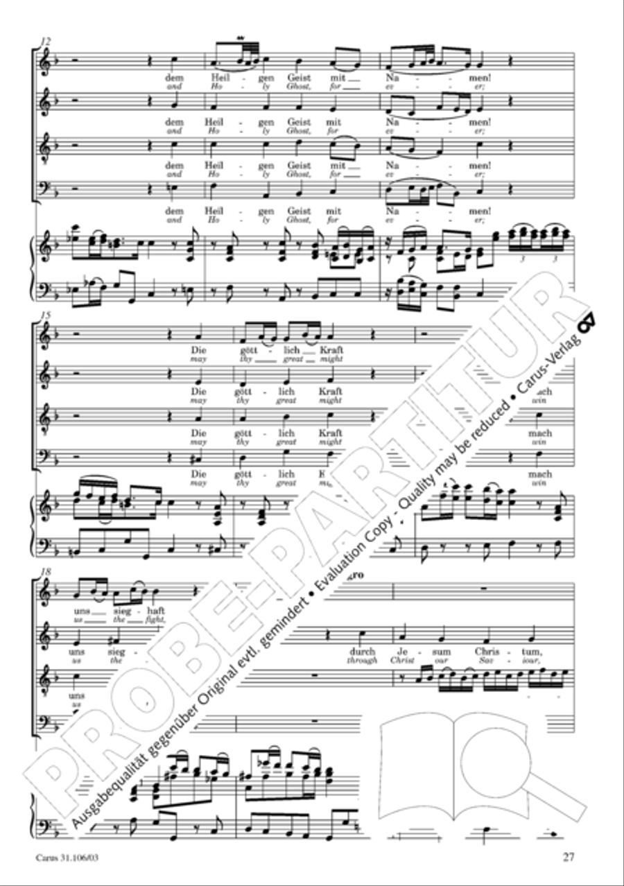 God's own time is the time appointed (Gottes Zeit ist die allerbeste Zeit) 4-Part scores gallery preview page 27