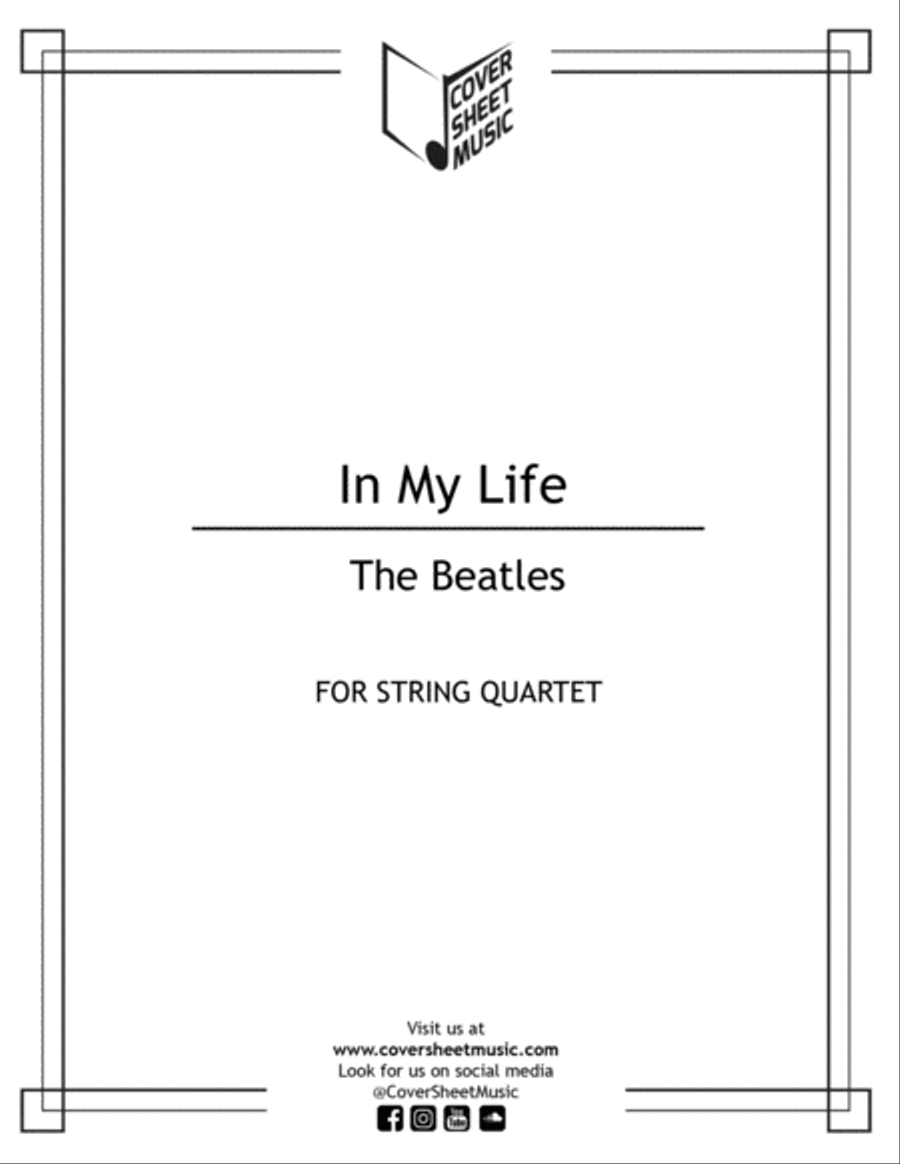In My Life In My Life String Quartet scores gallery preview page 1