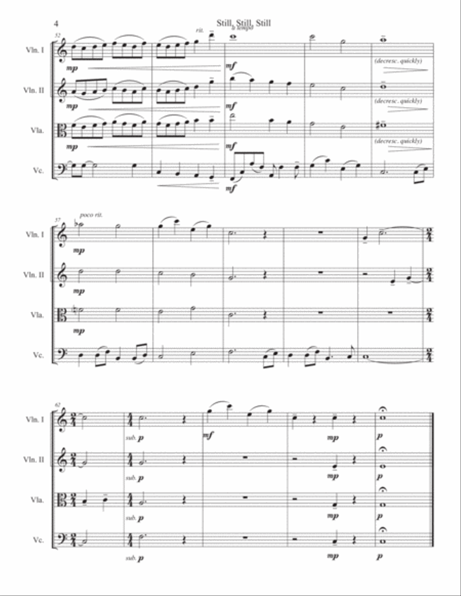 Still, Still, Still - String Quartet String Quartet scores gallery preview page 4