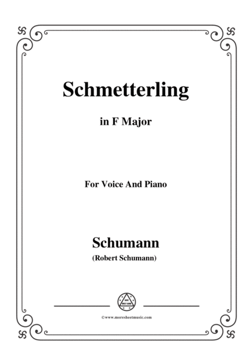 Schumann-Schmetterling,in F Major,Op.79,No.2,for Voice and Piano image number null