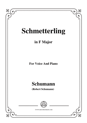 Book cover for Schumann-Schmetterling,in F Major,Op.79,No.2,for Voice and Piano