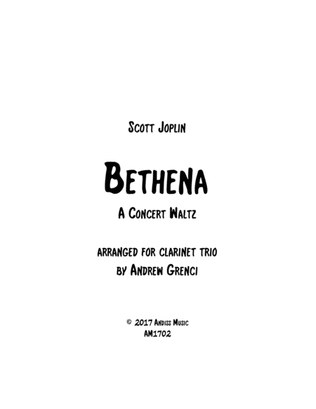 Book cover for Bethena for clarinet trio