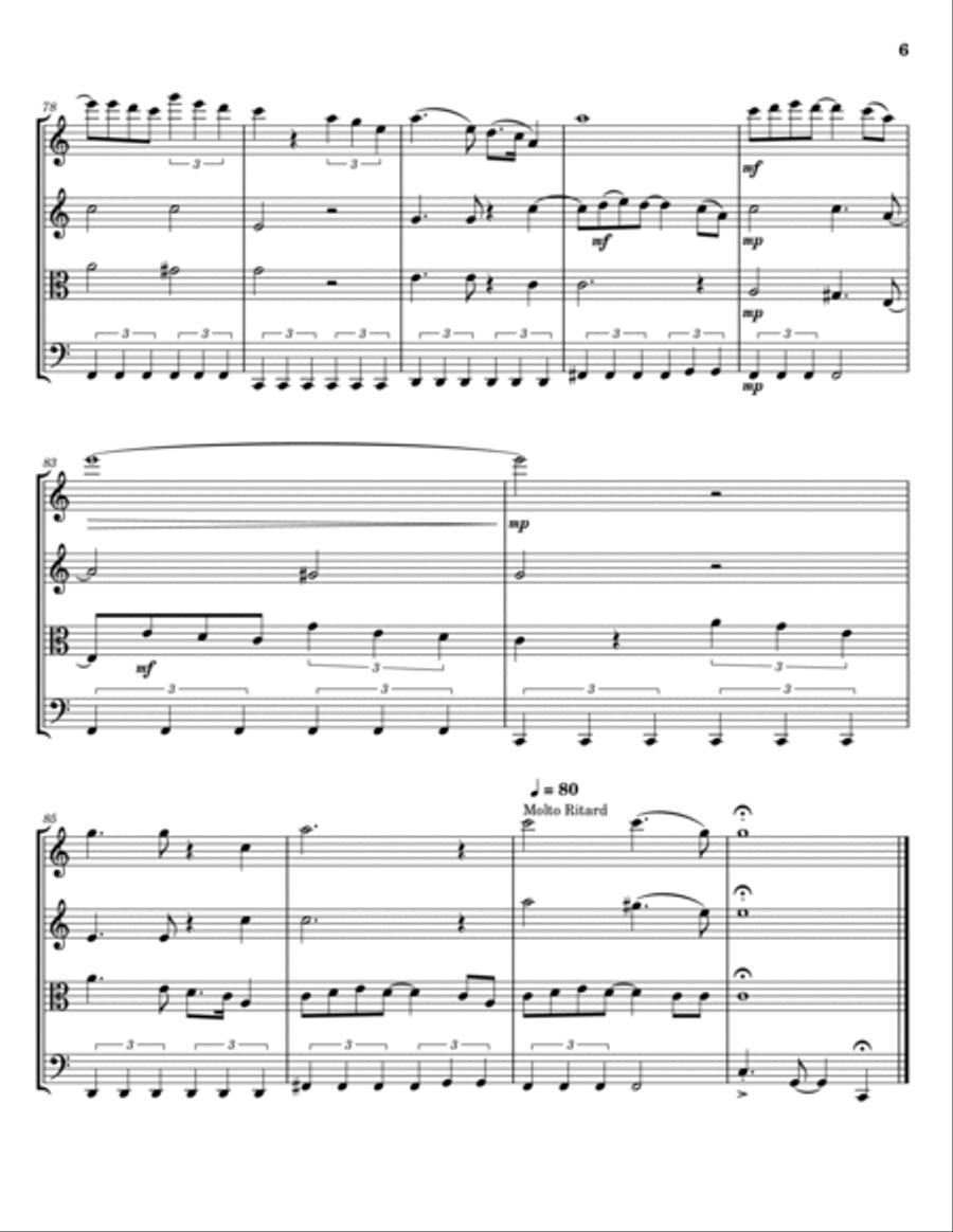 Death Of A Bachelor String Quartet scores gallery preview page 6