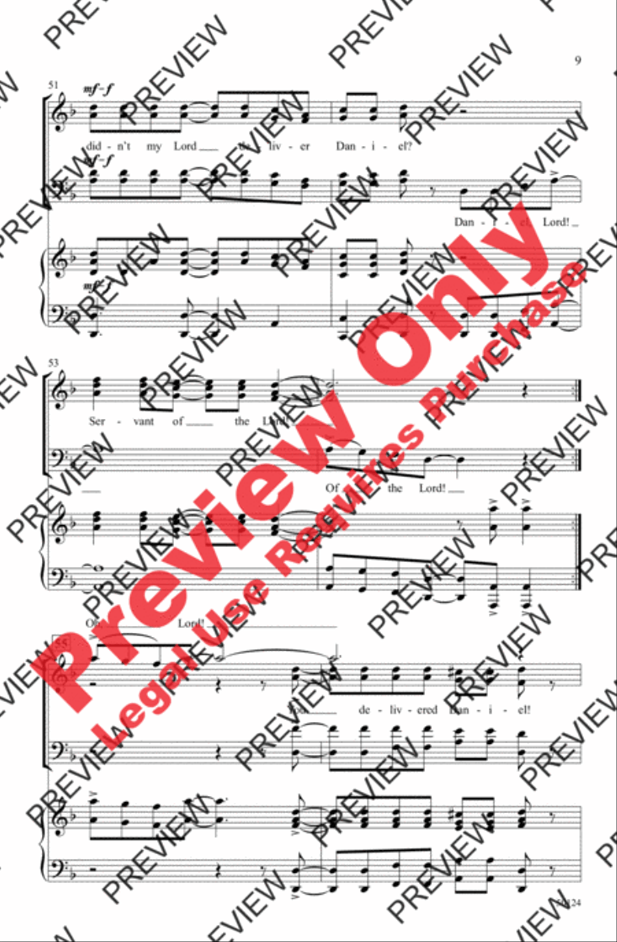 Didn't My Lord / Dies Irae 4-Part scores gallery preview page 9