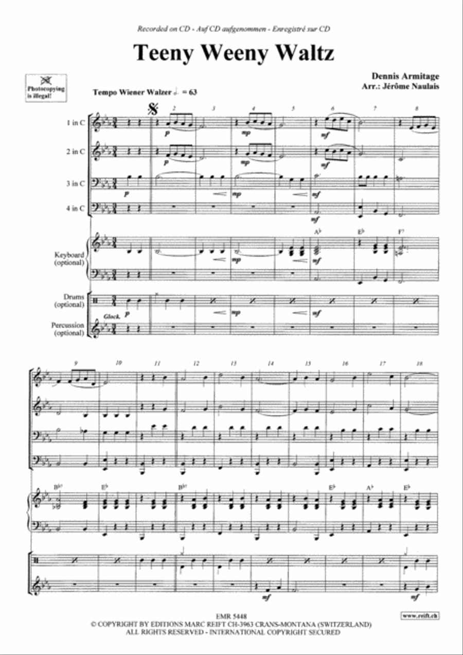 Teeny Weeny Waltz Concert Band scores gallery preview page 3