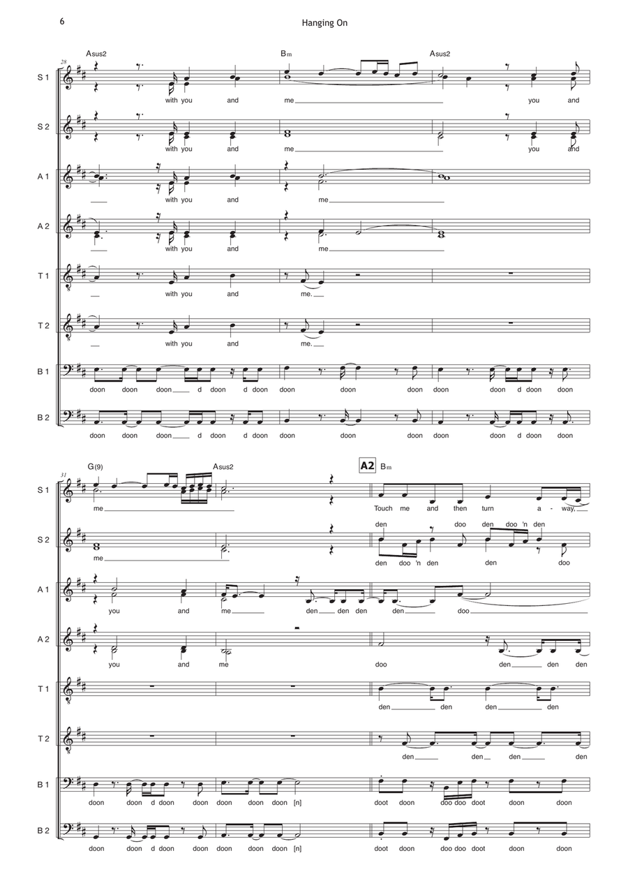 Hanging On Divisi scores gallery preview page 6
