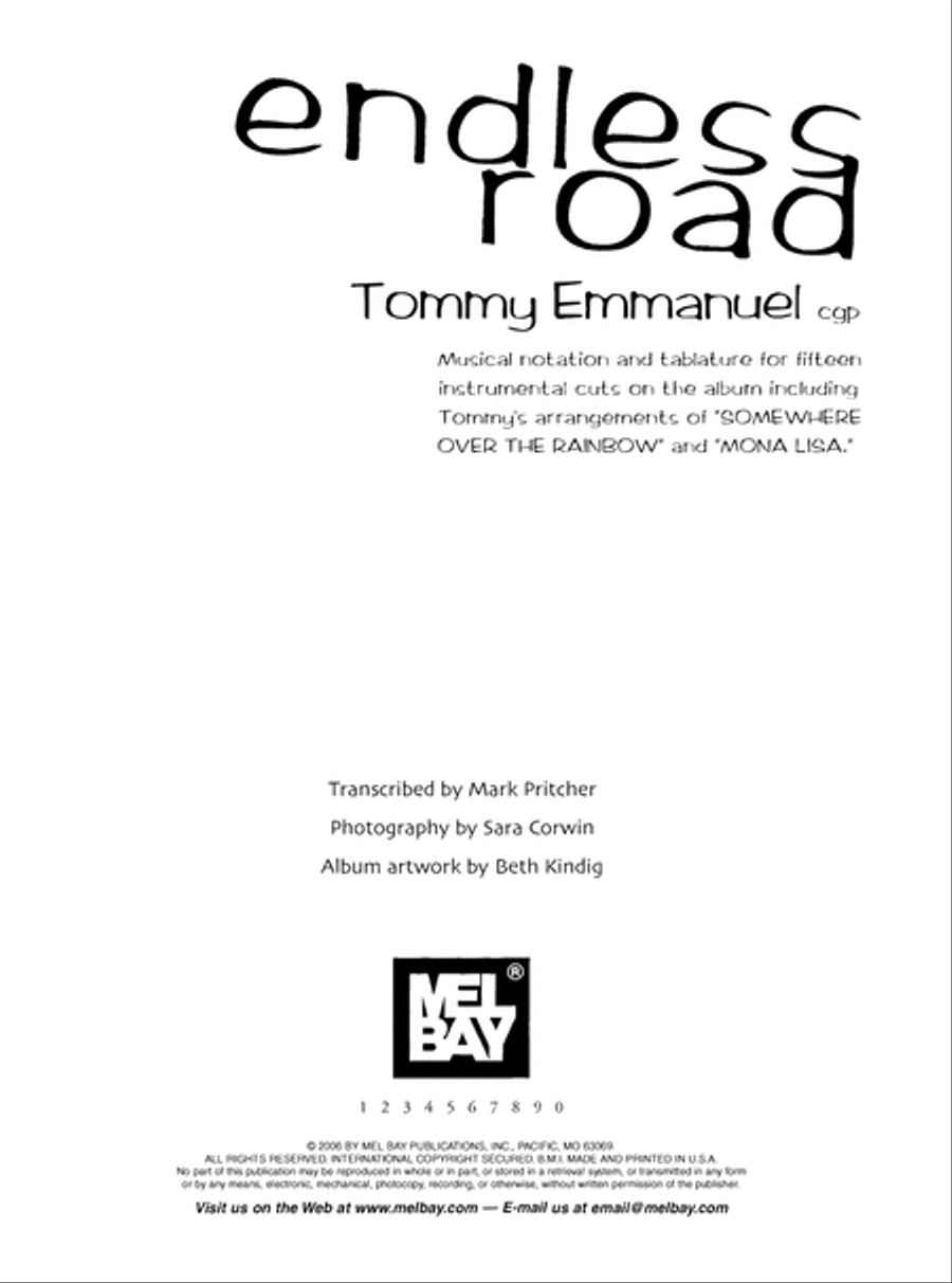 Endless Road - Tommy Emmanuel Acoustic Guitar scores gallery preview page 7