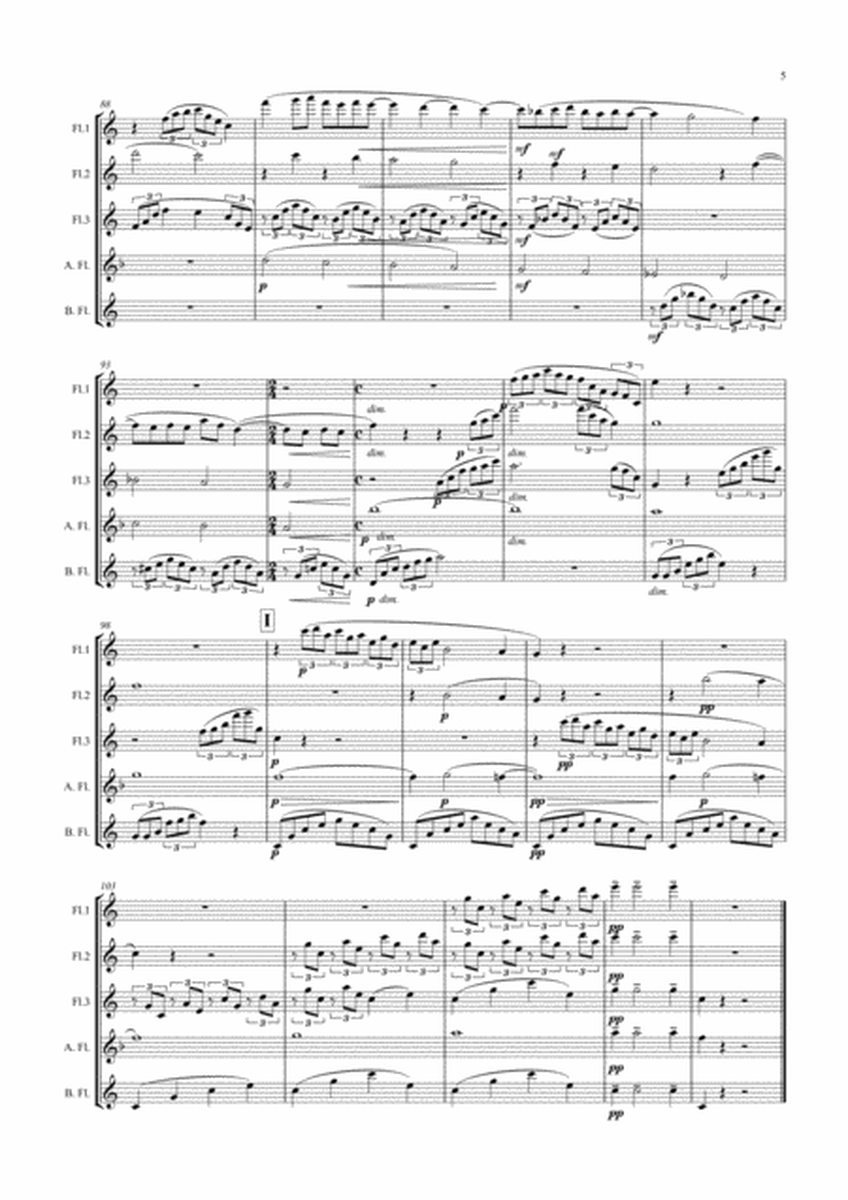 Debussy: Arabesque No.1 - flute quintet image number null