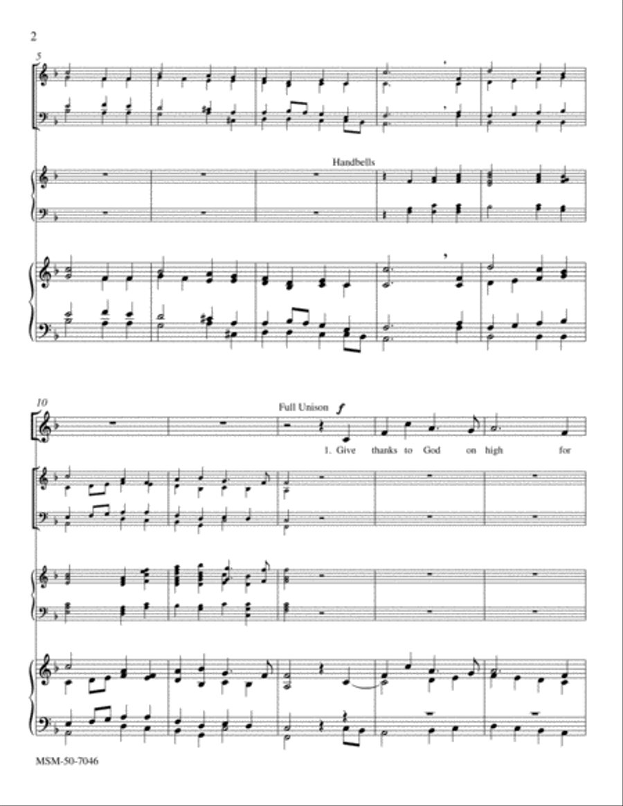 Give Thanks to God on High Choir scores gallery preview page 2