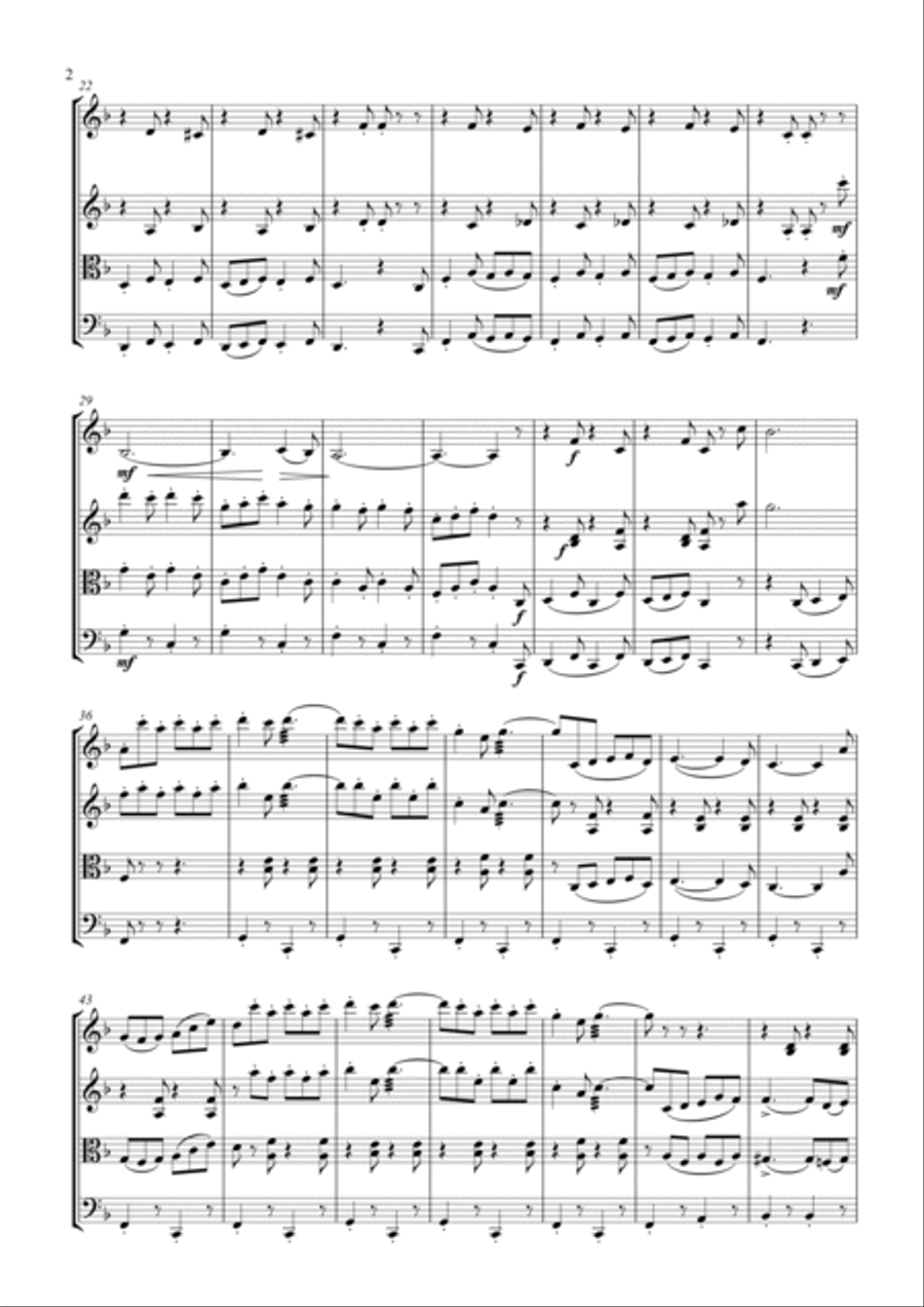 The Teddy Bears' Picnic for String Quartet String Quartet scores gallery preview page 2