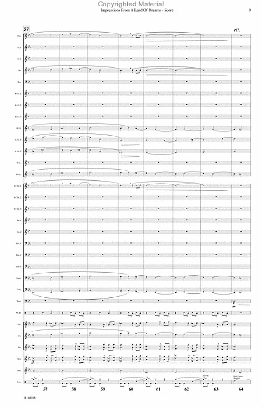 Impressions From A Land of Dreams Concert Band scores gallery preview page 10