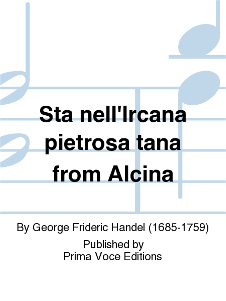 Sta nell'Ircana pietrosa tana from Alcina Alto Voice scores gallery preview page 1