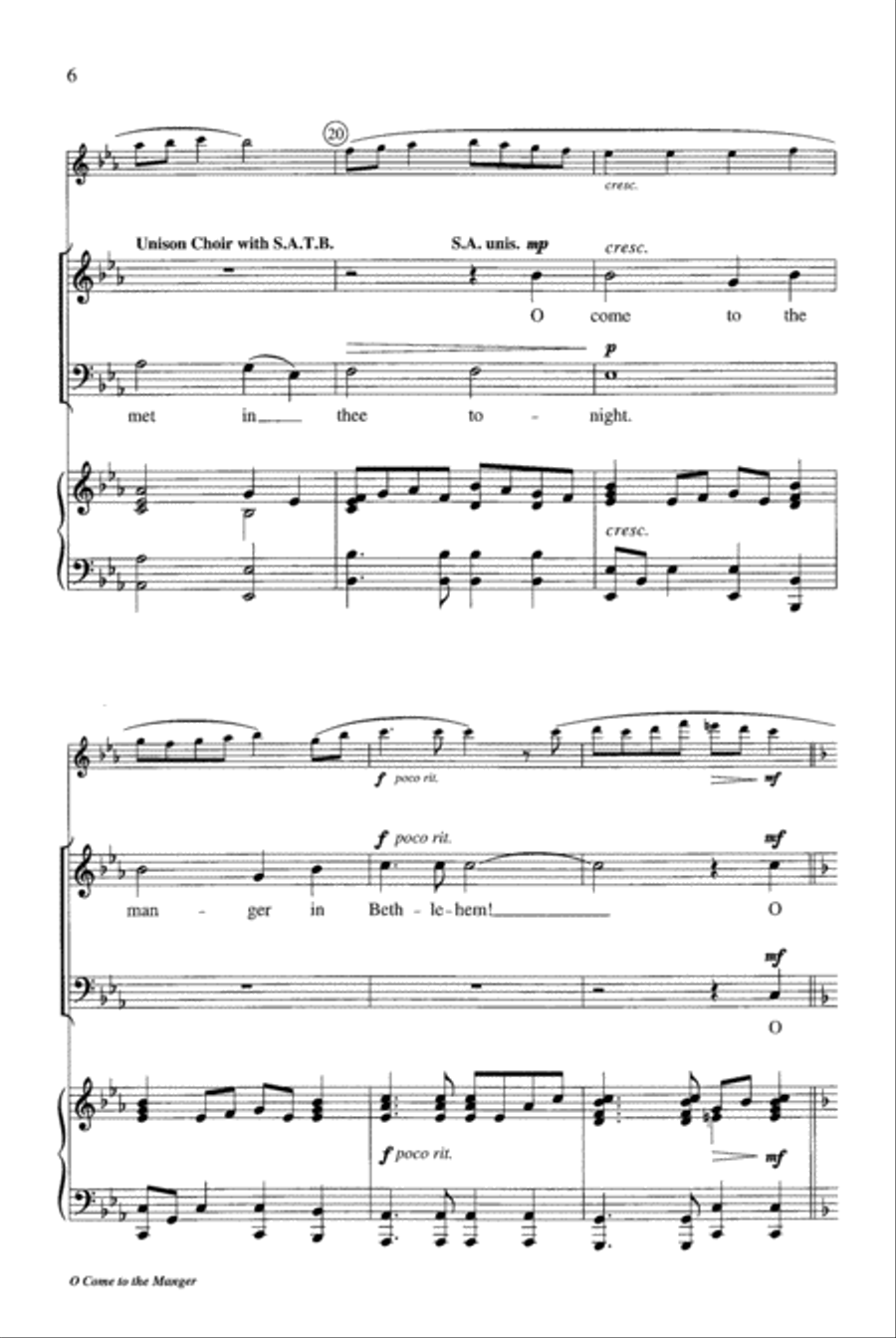 O Come to the Manger Children's Choir scores gallery preview page 6