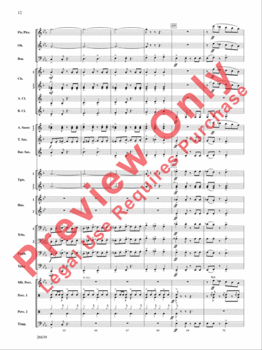 Flourish for Winds Concert Band scores gallery preview page 13