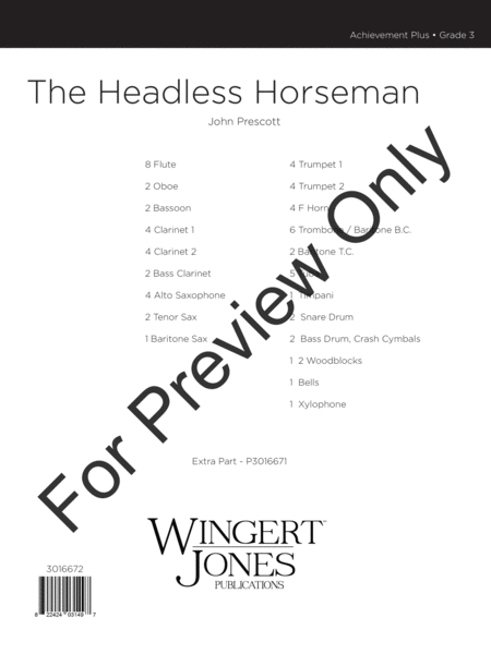 The Headless Horseman - Full Score image number null