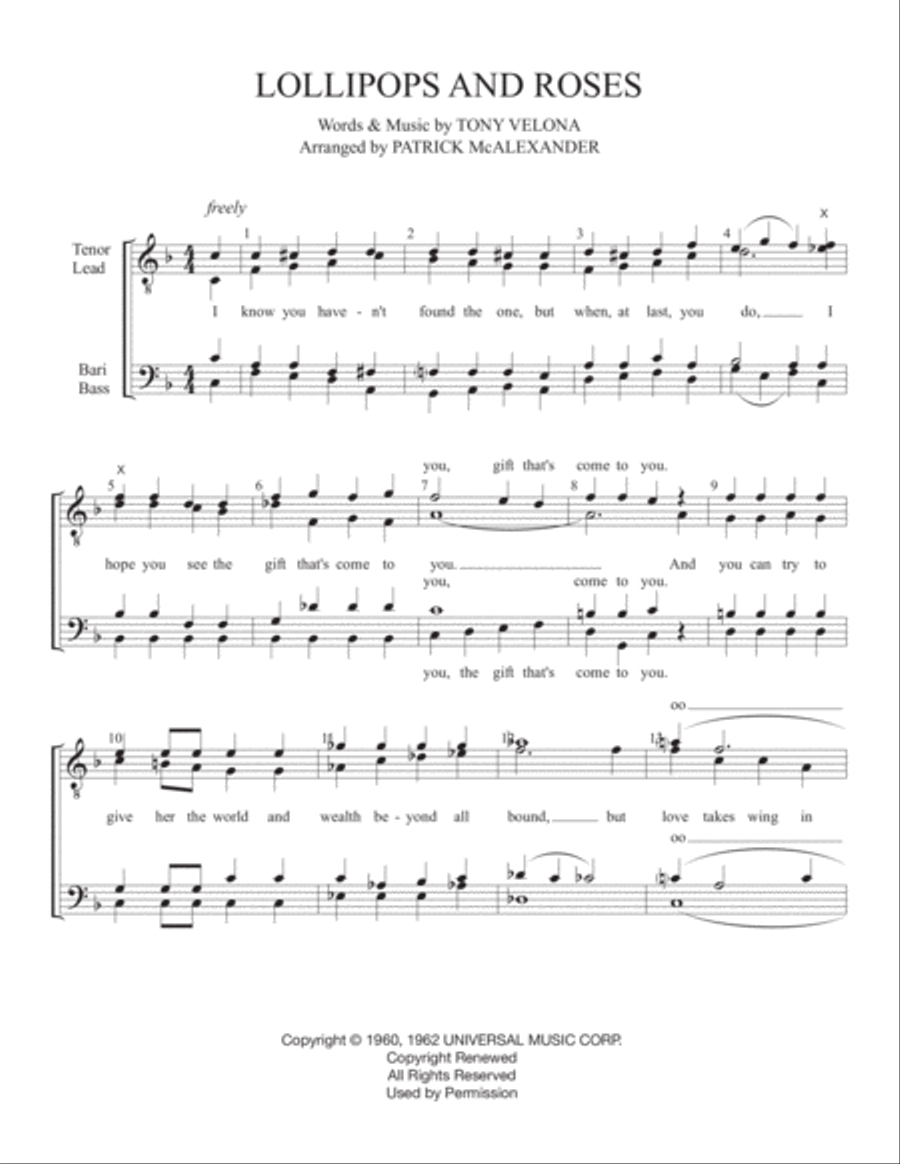 Lollipops And Roses Small Ensemble scores gallery preview page 1