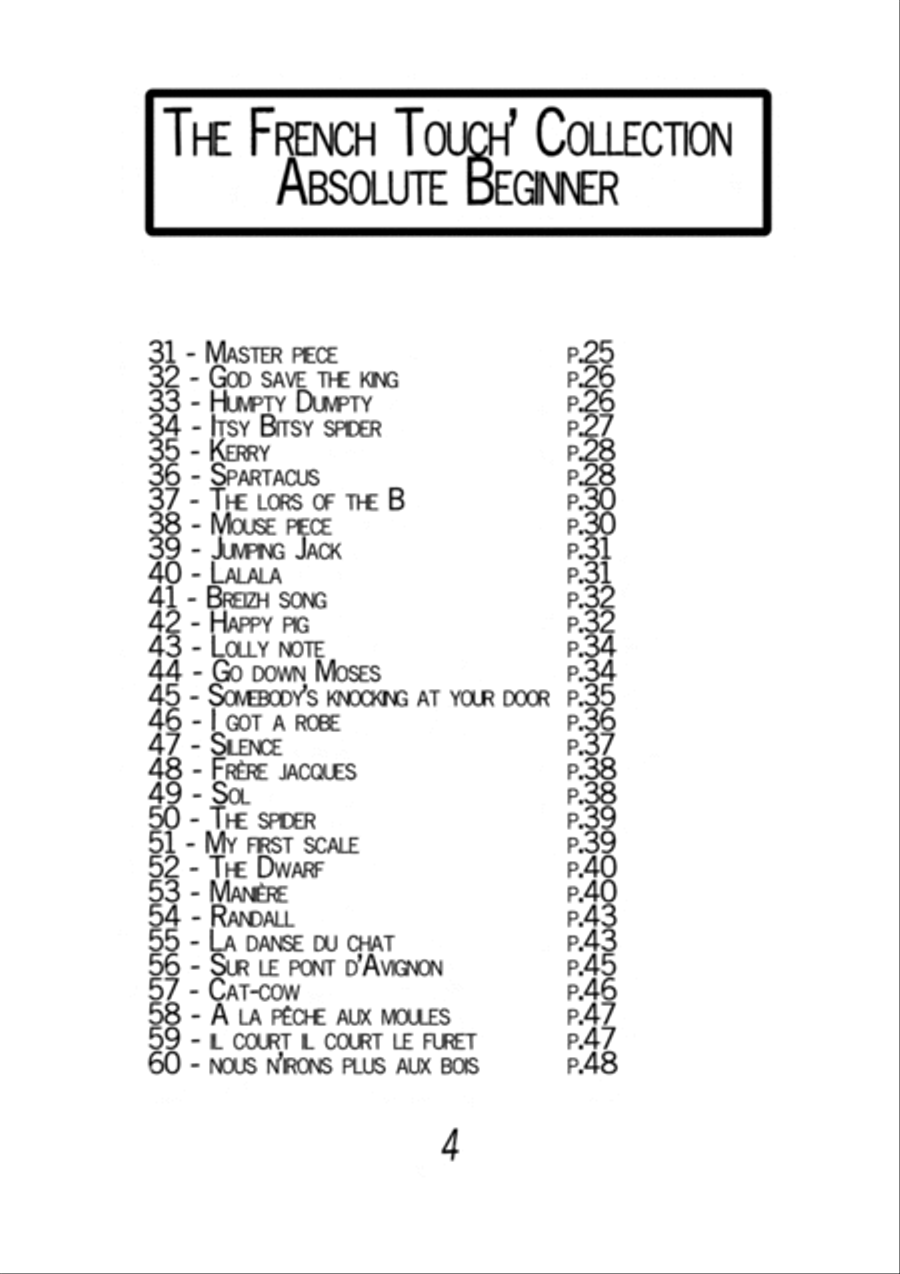 The french touch collection - Book 1 : Absolute beginner B-Flat Clarinet scores gallery preview page 5