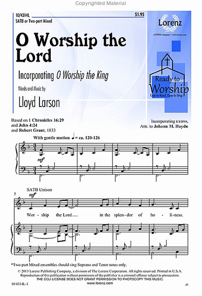 O Worship the Lord image number null